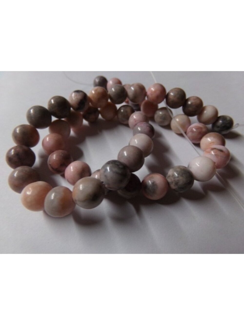 1 Strand Pink Zebra Jasper Round 8mm Beadss